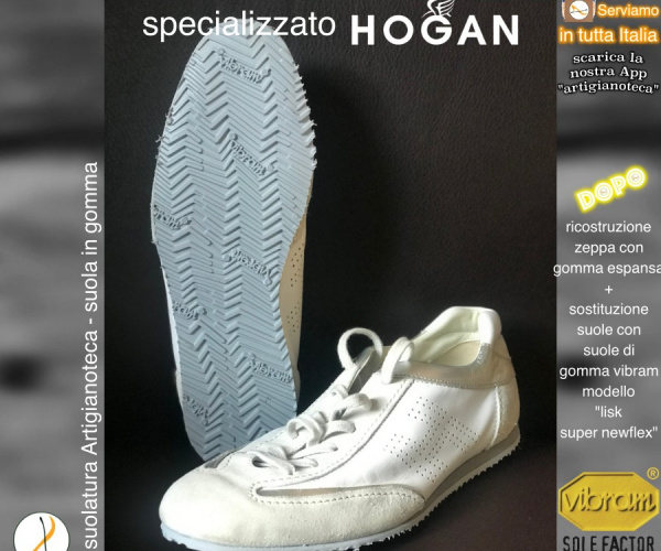 Risuolatura HOGAN sneaker con Vibram LISK SuperNewFlex