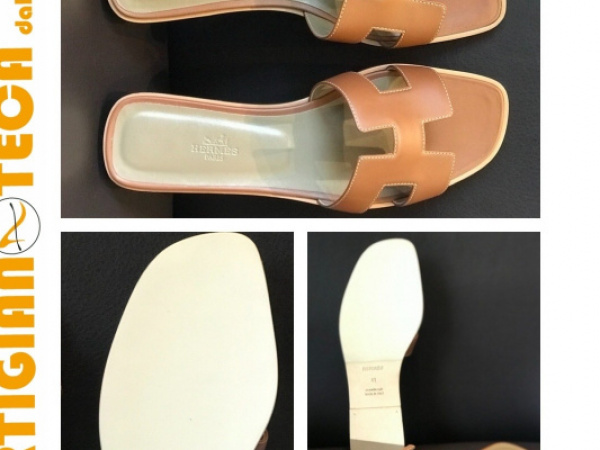 Sandali Hermès con modello suola SILK crema